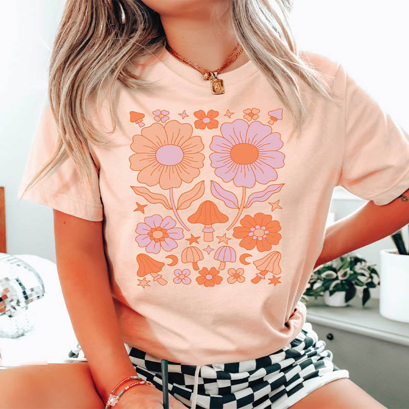 Daisy Mushroom Floral T-Shirt