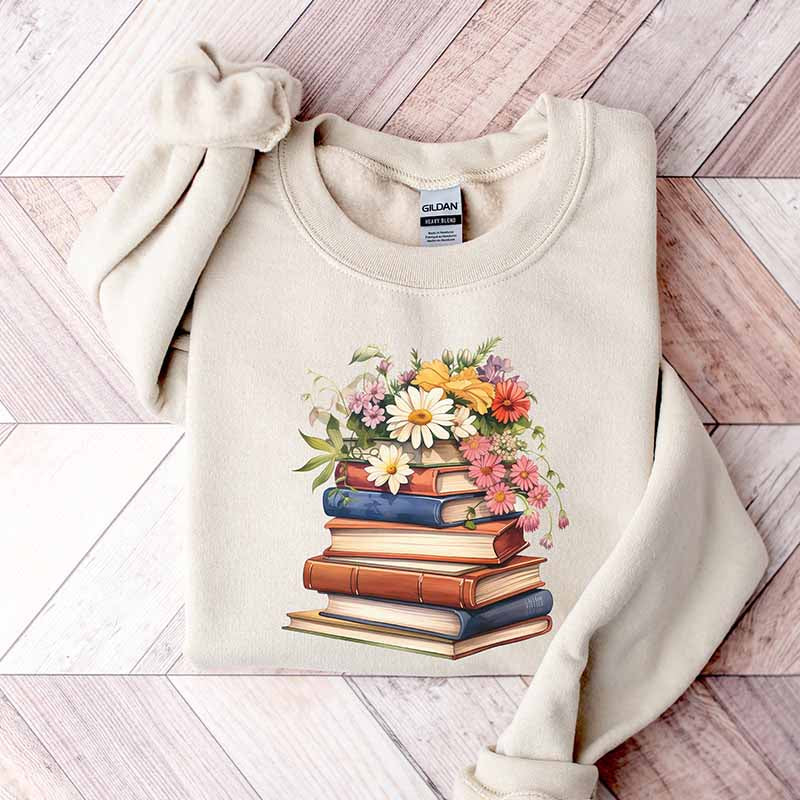 Flowers Book Club Bookworm sweatshirt