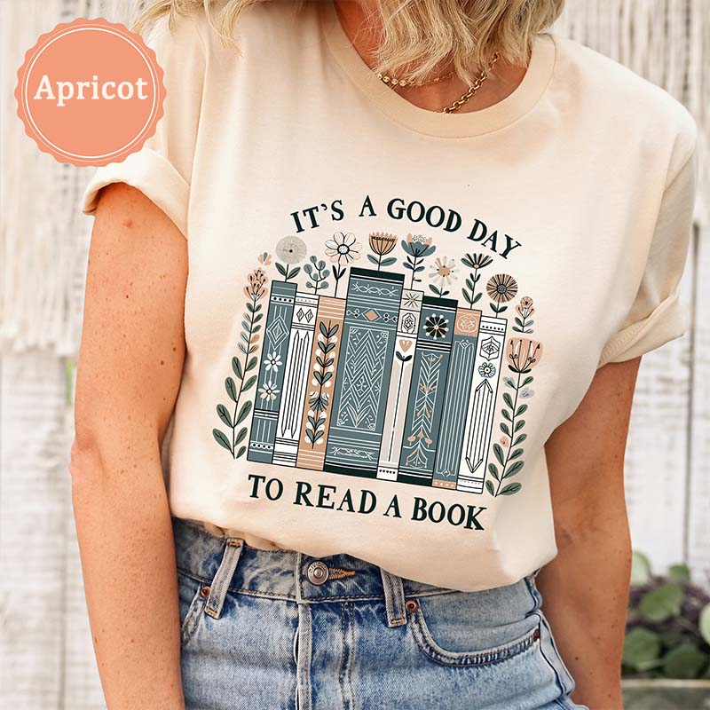 Floral Its A Good Day To Read A Book T-Shirt