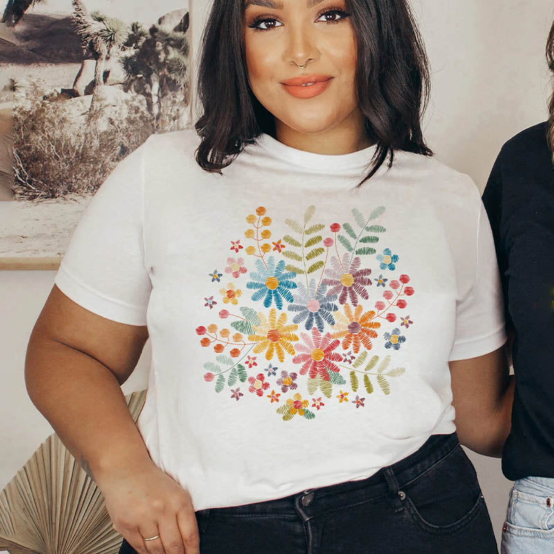 Boho style Flowers Bouquet T-Shirt