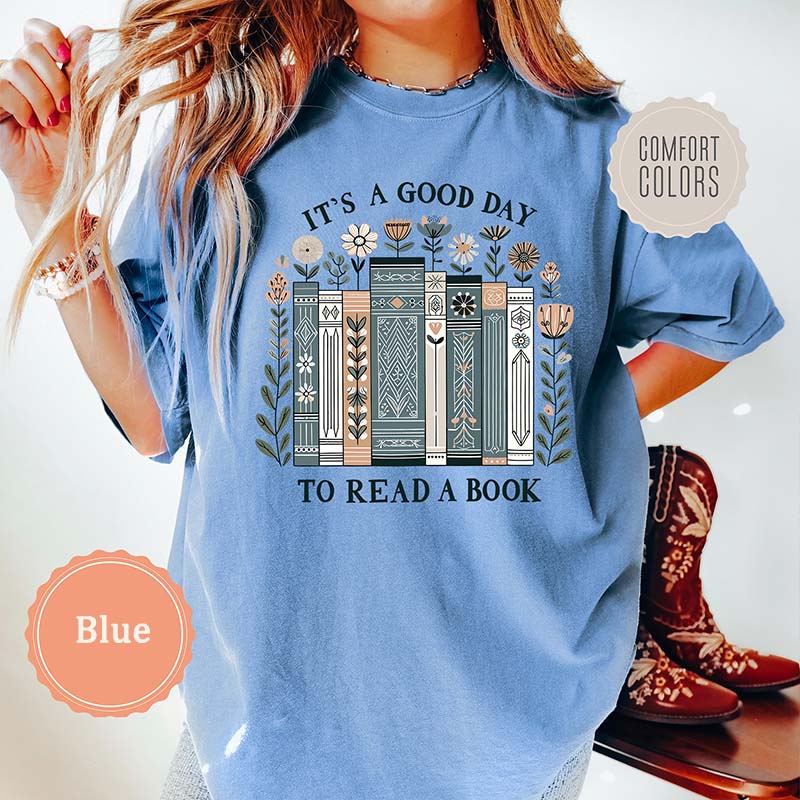 Floral Its A Good Day To Read A Book T-Shirt
