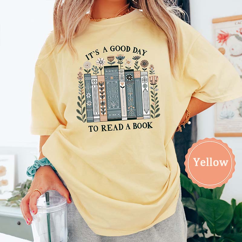 Floral Its A Good Day To Read A Book T-Shirt
