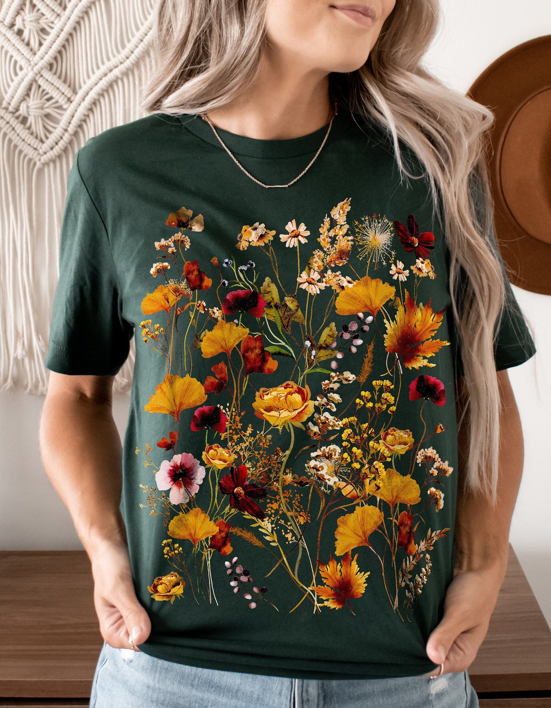 Boho Pressed Flowers Shirt