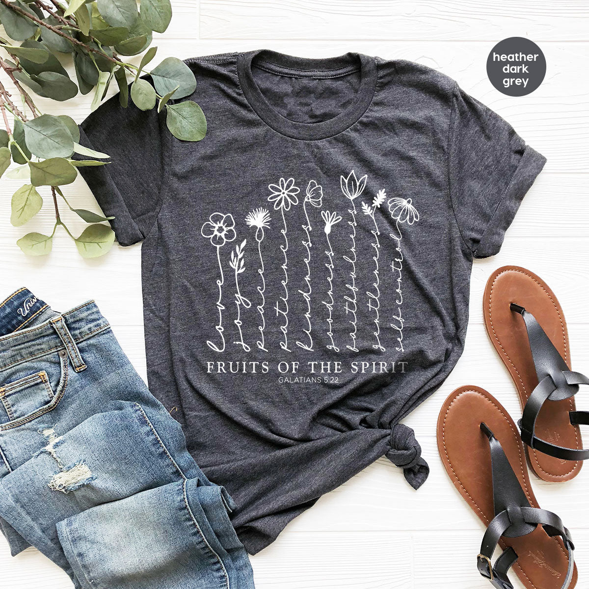Florales christliches botanisches T-Shirt