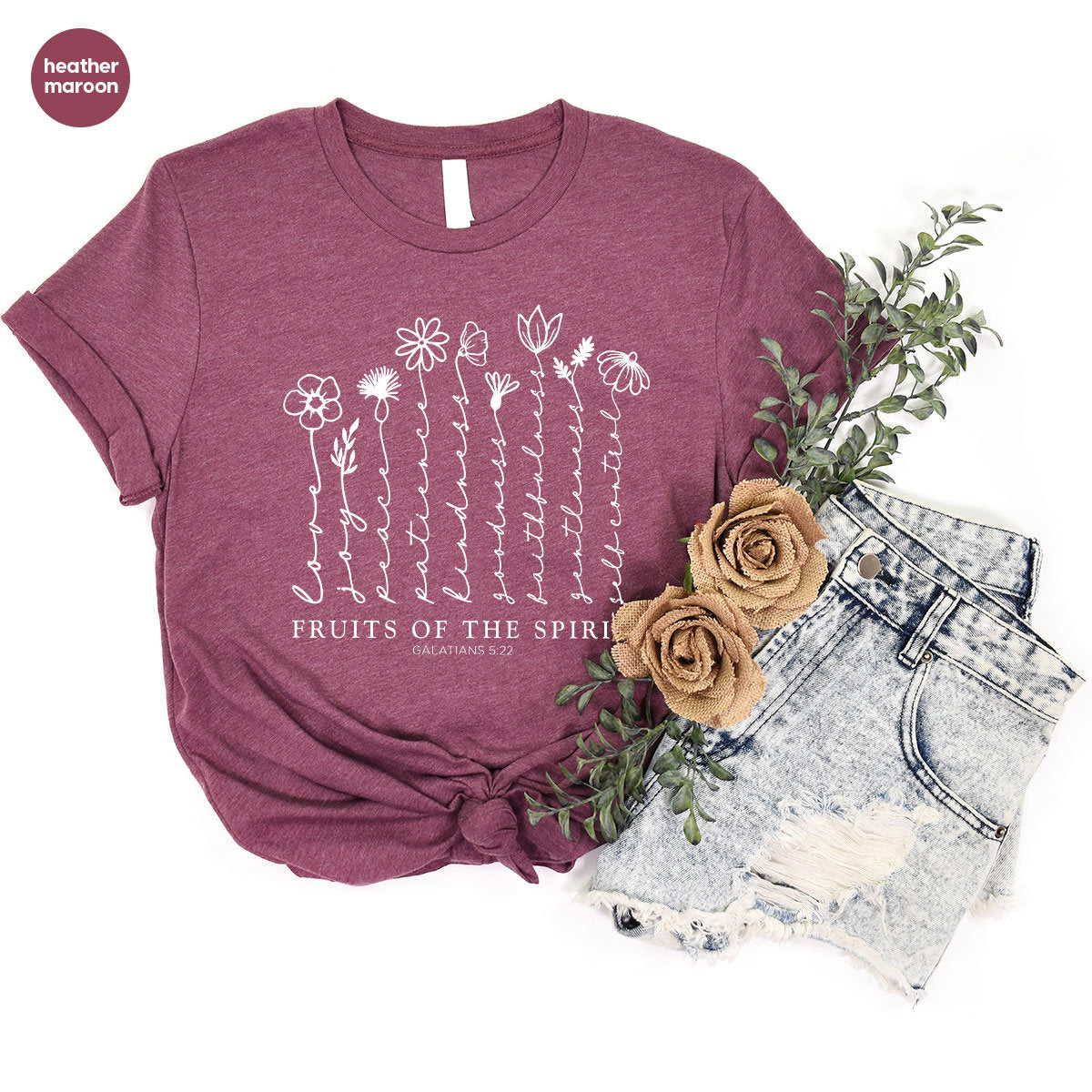 Florales christliches botanisches T-Shirt