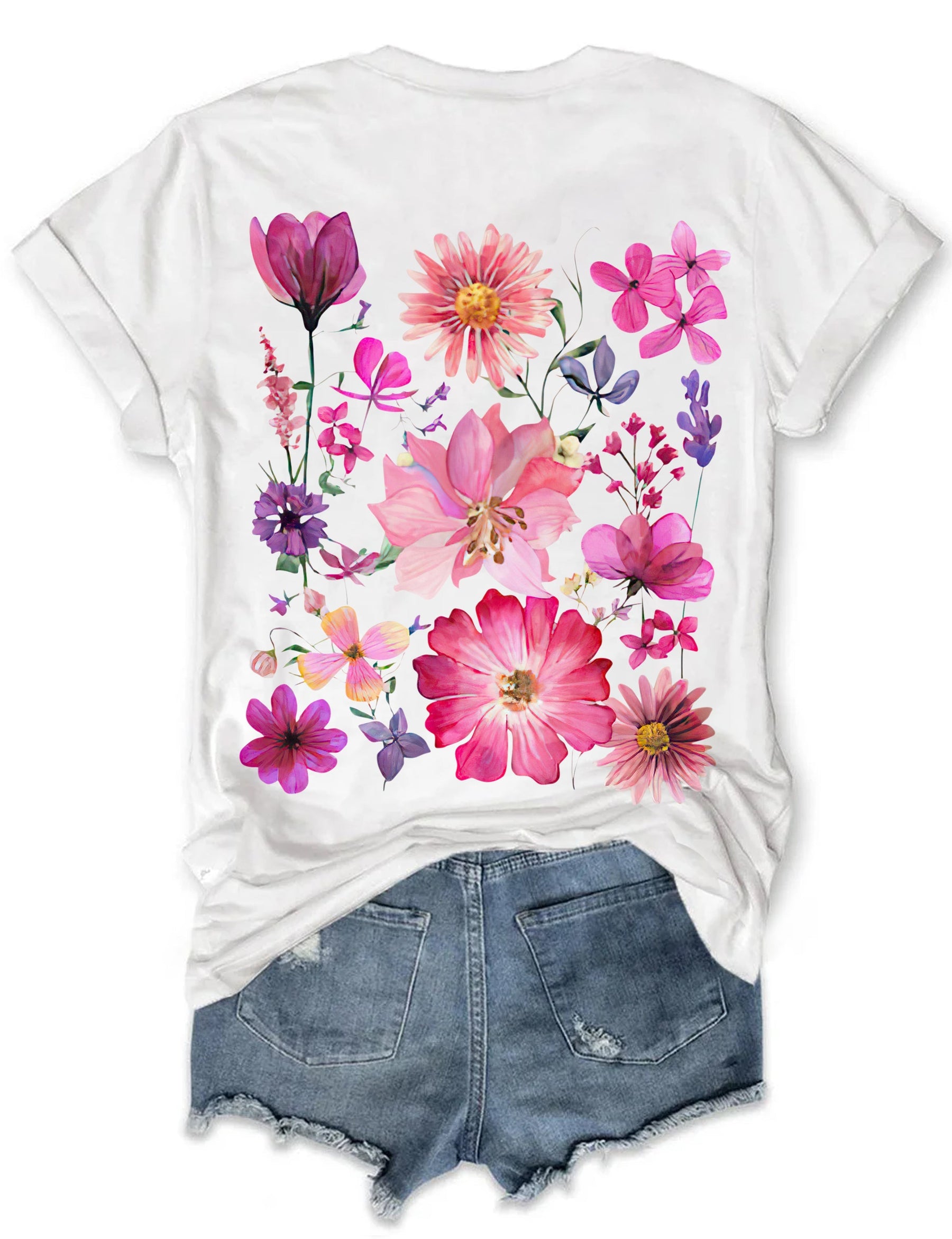 T-shirt Boho Fleurs Sauvages