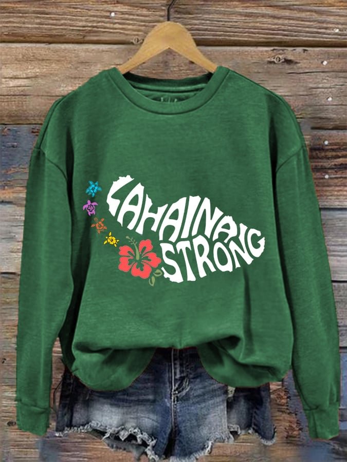 Sweat-shirt Lahaina Strong Hibiscus Flower pour femmes
