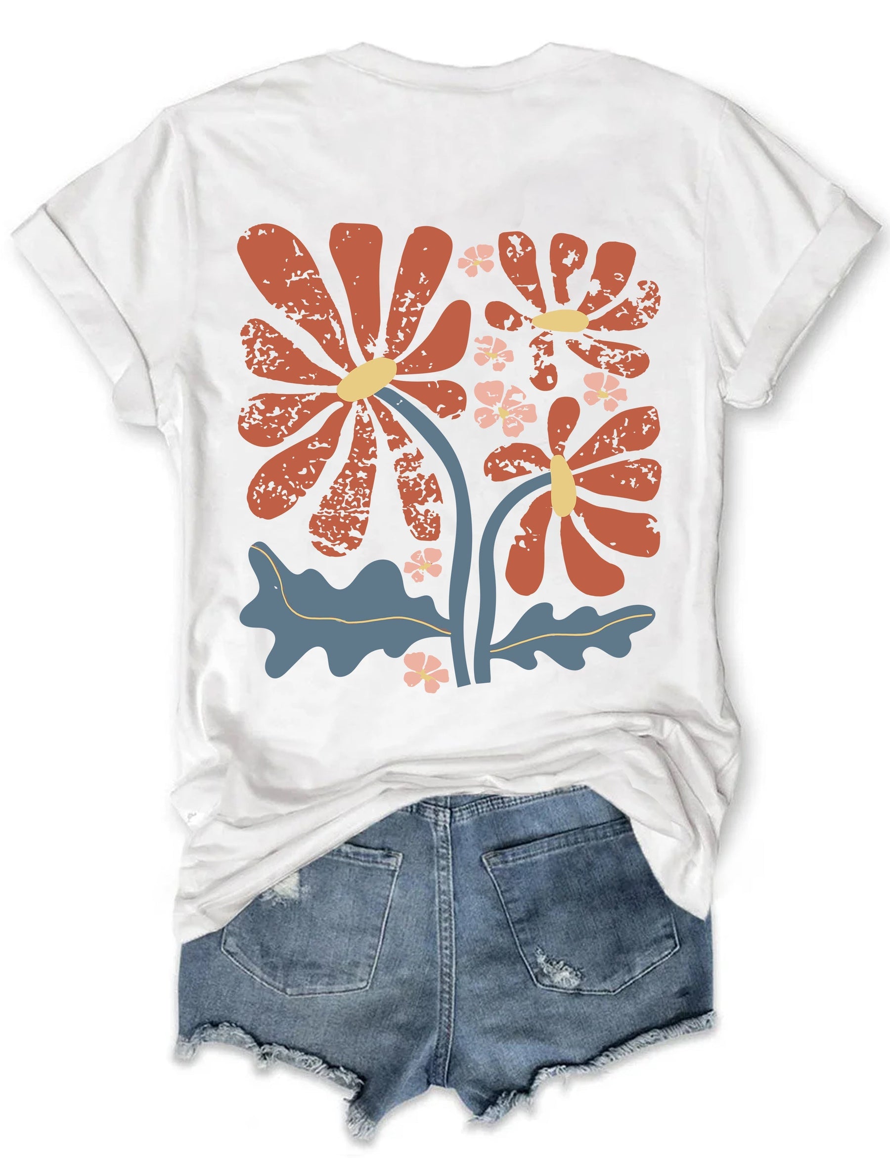 Wachsen Sie durch alles, was Sie durchmachen. T-Shirt mit Boho-Blumen
