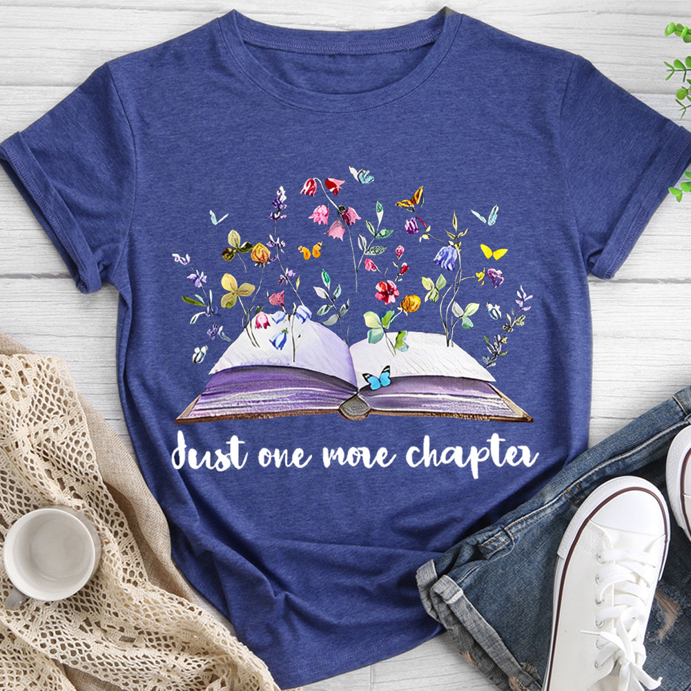 T-shirt Papillon Et Fleurs Livre Juste Un Chapitre De Plus