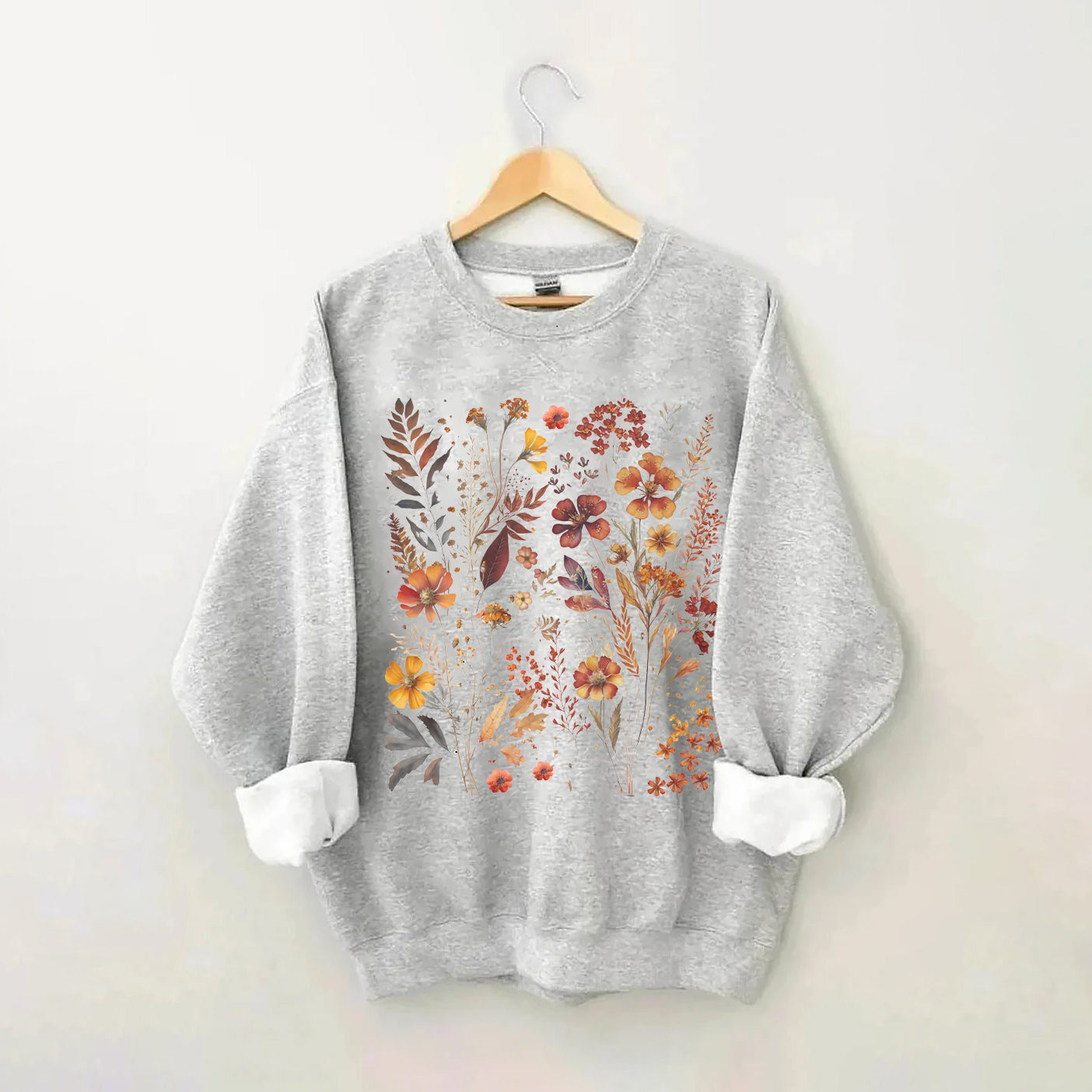 Sweat-shirt vintage pour amoureux du jardin de fleurs sauvages