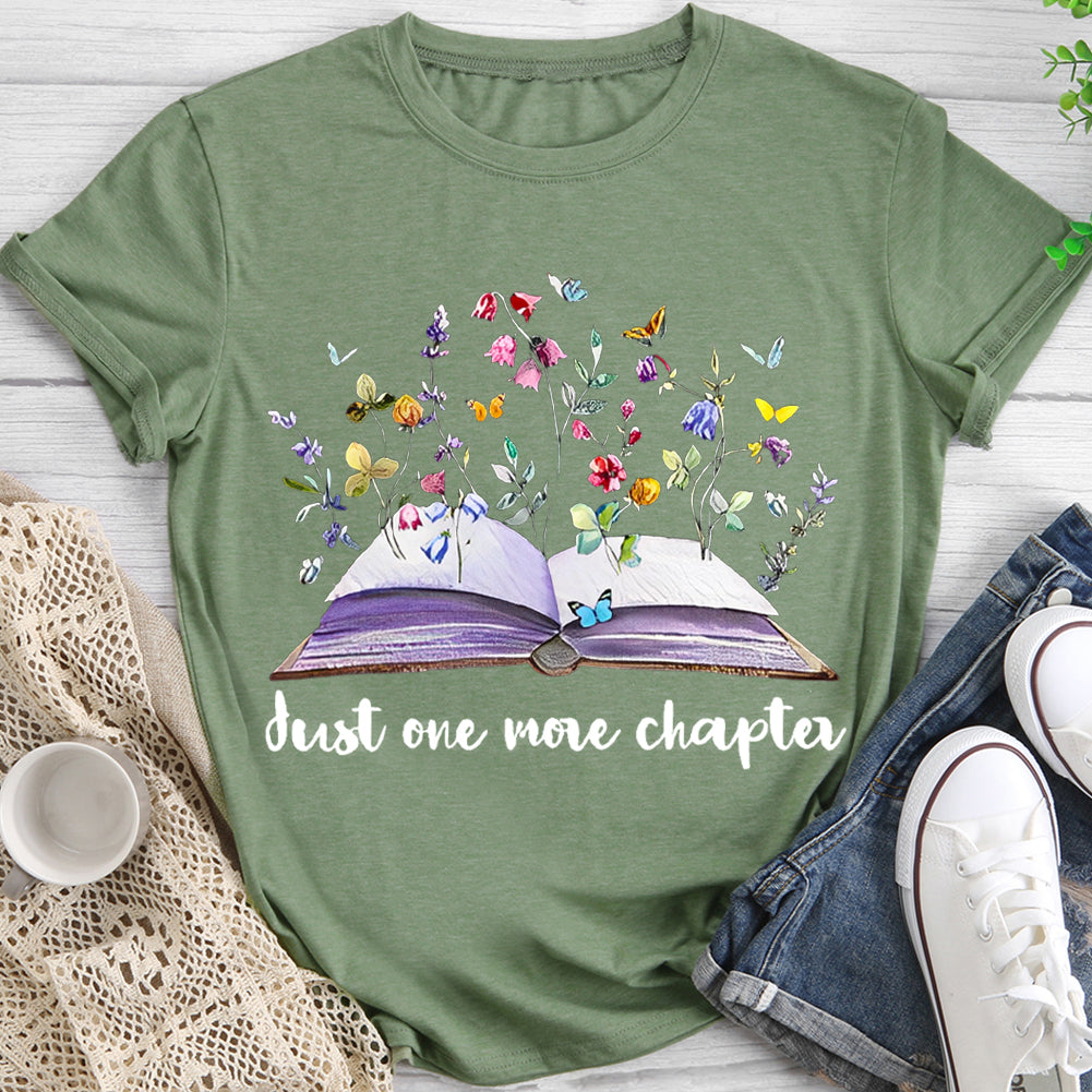 T-shirt Papillon Et Fleurs Livre Juste Un Chapitre De Plus