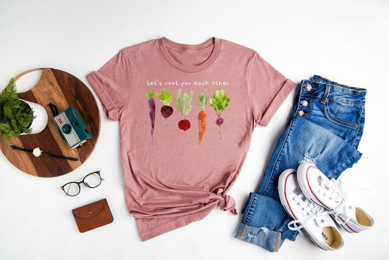 Lässt füreinander Wurzeln schlagen Gemüse-T-Shirt