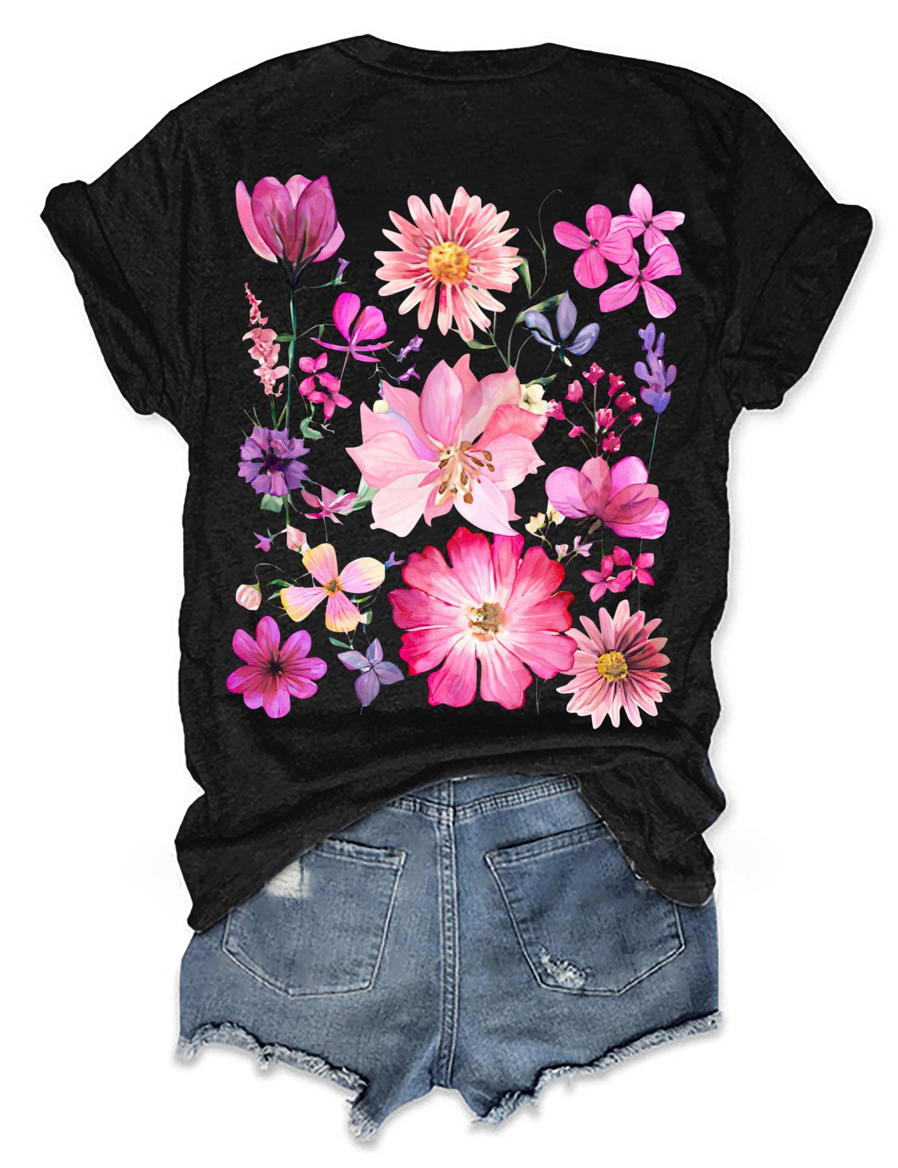 T-shirt Boho Fleurs Sauvages