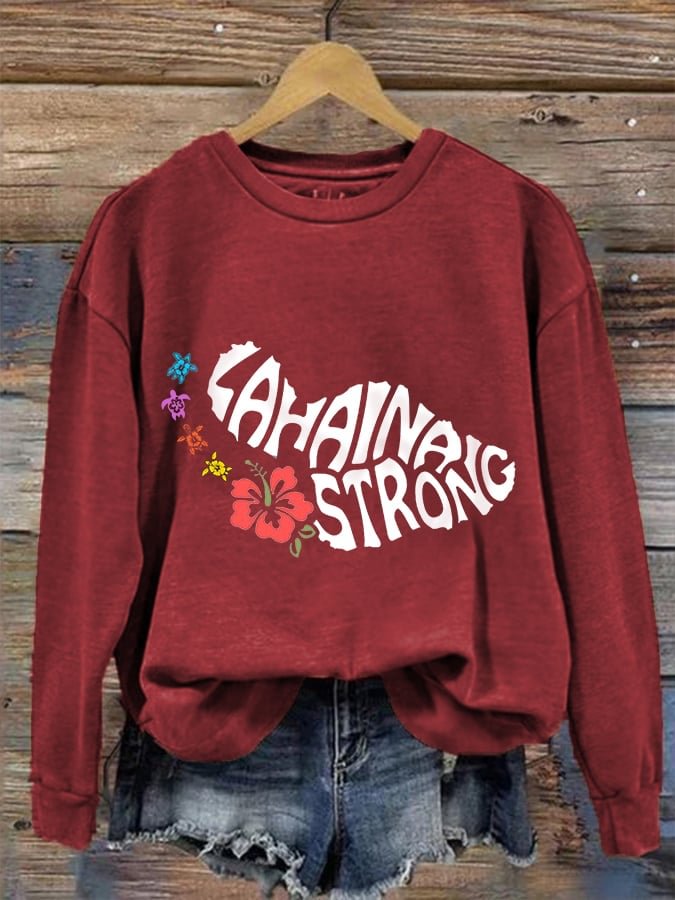 Sweat-shirt Lahaina Strong Hibiscus Flower pour femmes
