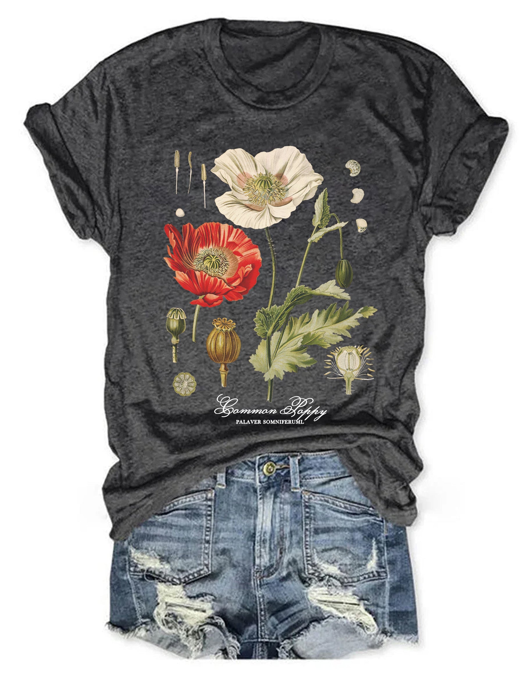 T-shirt Coquelicot Vintage
