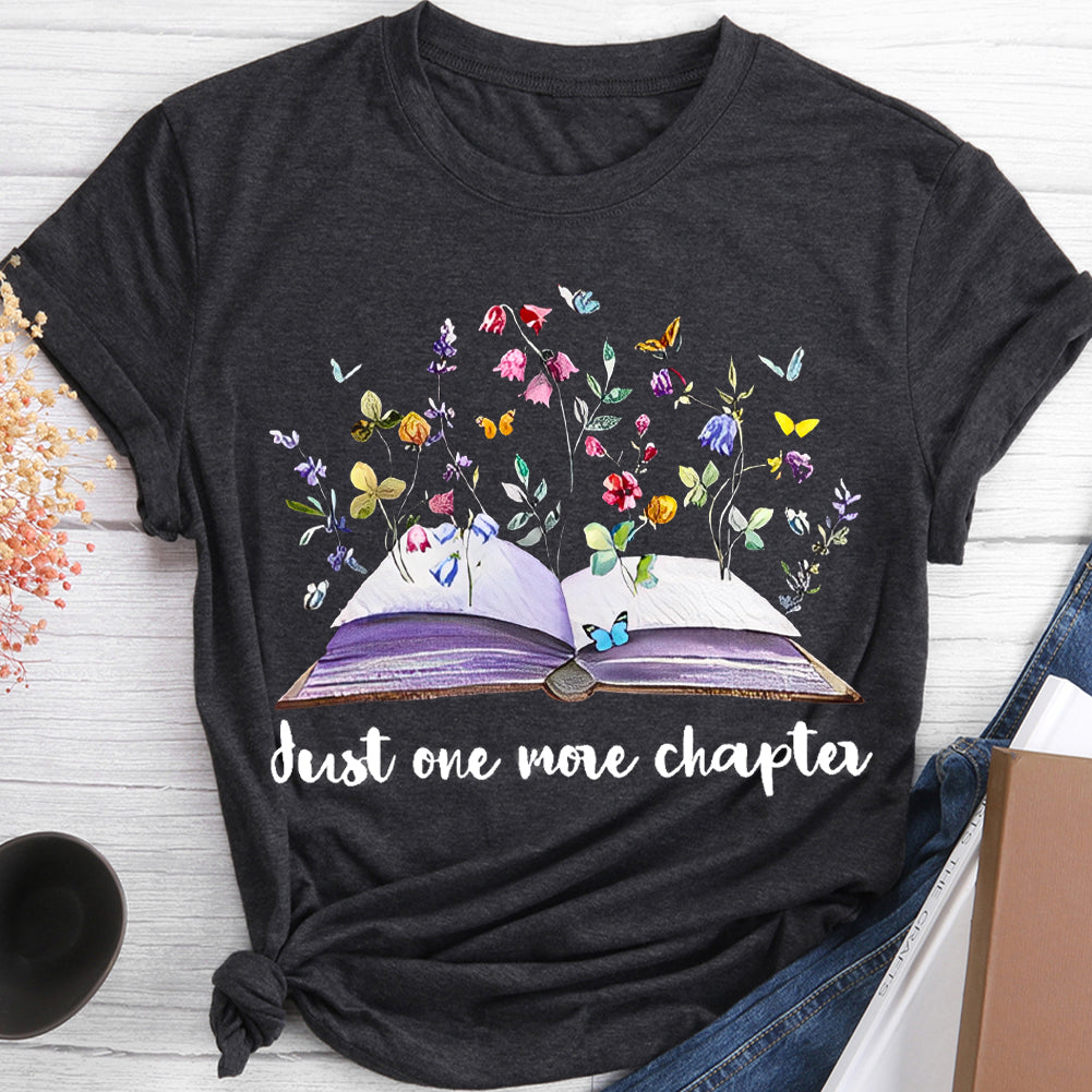 T-shirt Papillon Et Fleurs Livre Juste Un Chapitre De Plus