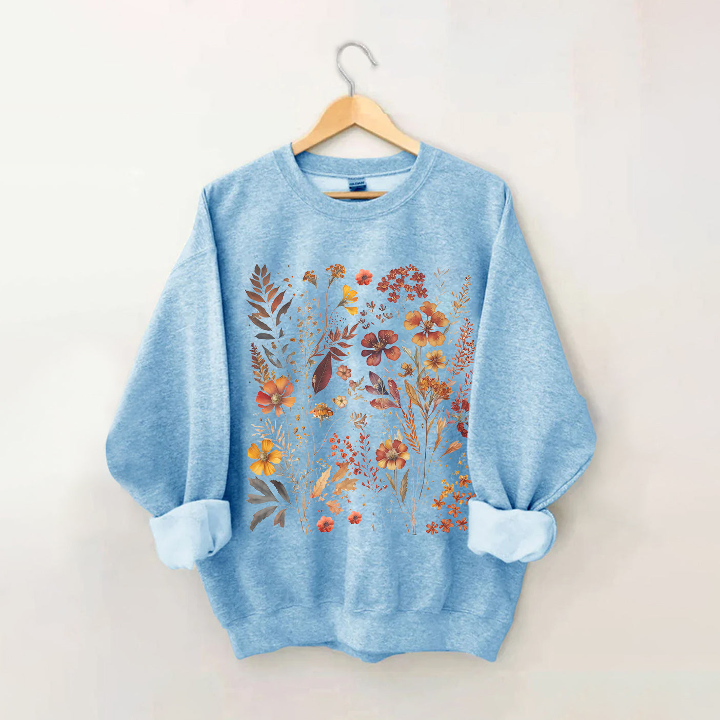 Sweat-shirt vintage pour amoureux du jardin de fleurs sauvages