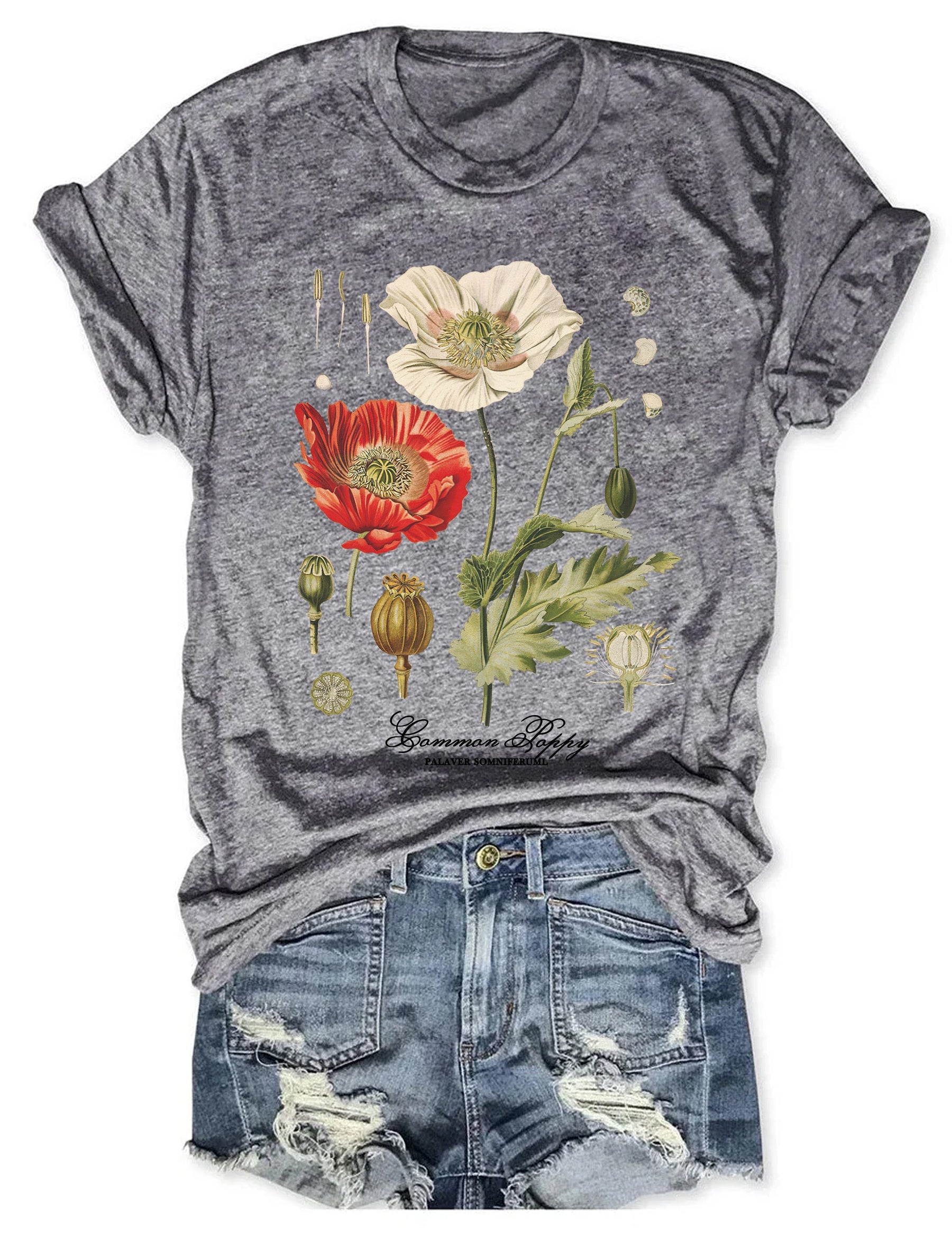 T-shirt Coquelicot Vintage