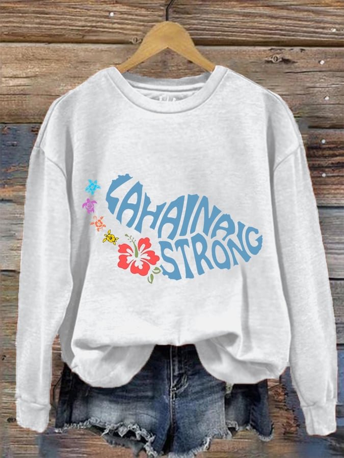 Sweat-shirt Lahaina Strong Hibiscus Flower pour femmes