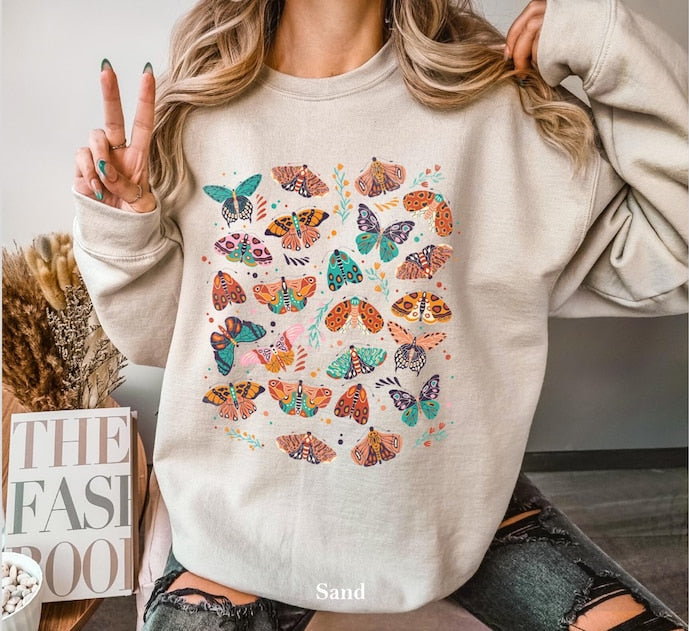 Sweat-shirt unisexe Boho papillon