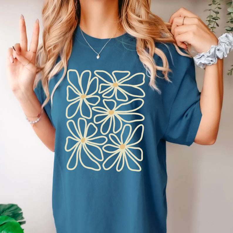 T-shirt graphique tendance fleuri