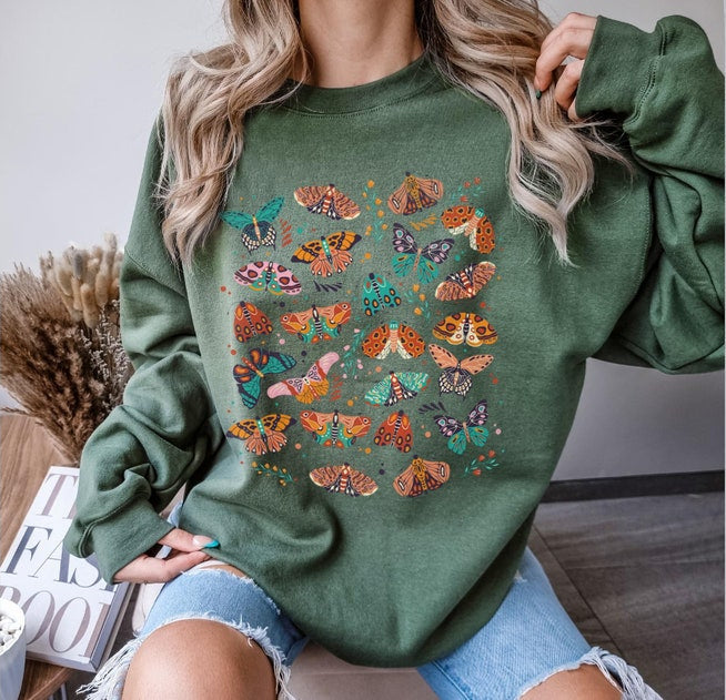Sweat-shirt unisexe Boho papillon