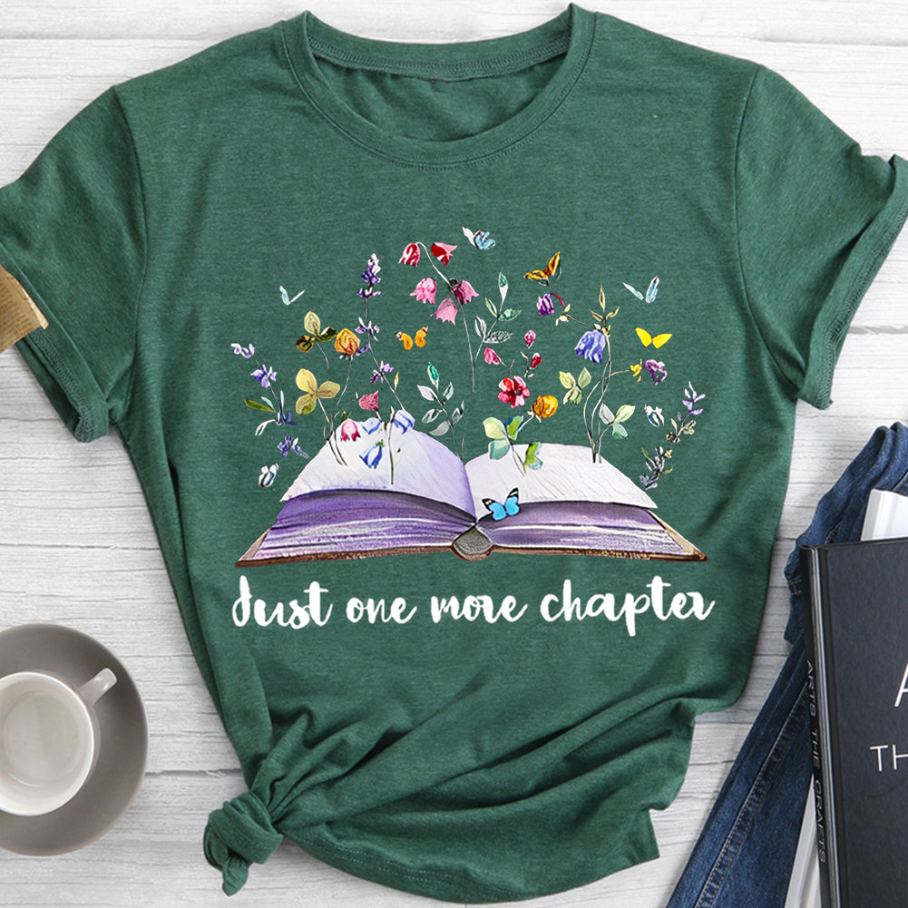 T-shirt Papillon Et Fleurs Livre Juste Un Chapitre De Plus