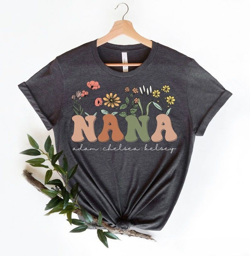 T-shirt personnalisé Nana Wildflowers