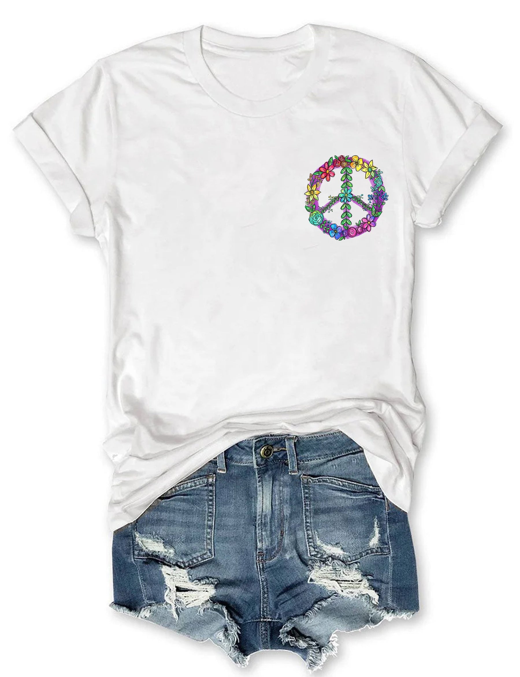 T-shirt Boho Fleurs Sauvages