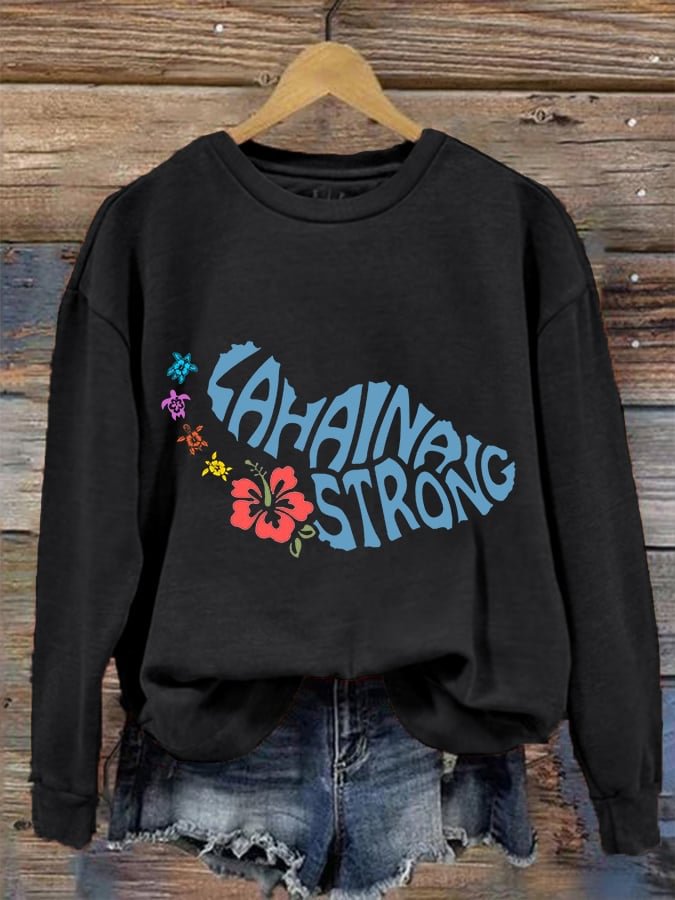 Sweat-shirt Lahaina Strong Hibiscus Flower pour femmes