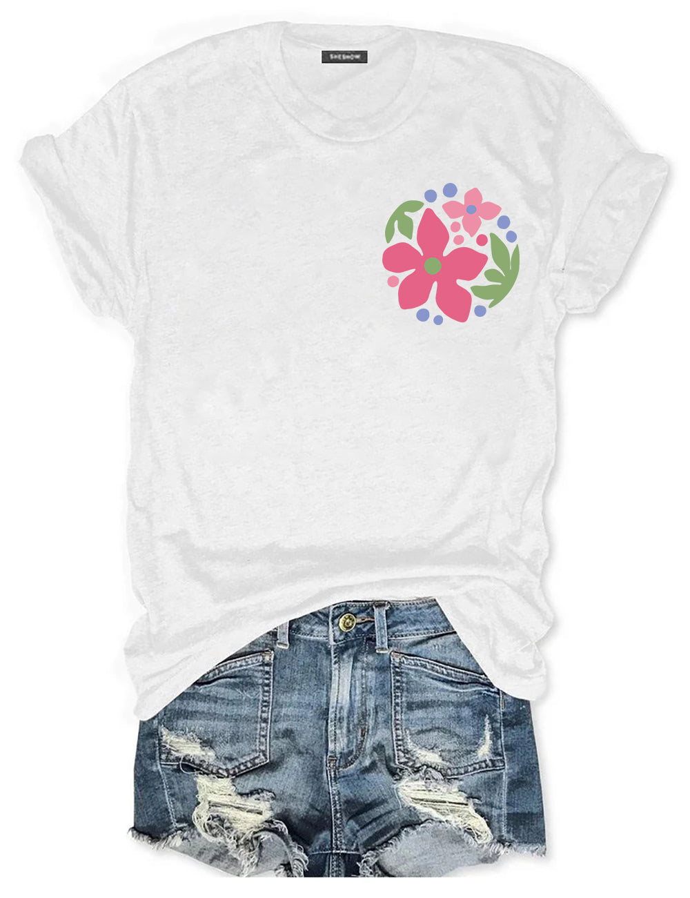 T-shirt Trouver mon propre chemin Fleurs