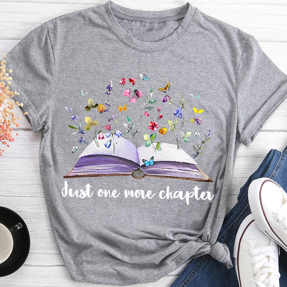 T-shirt Papillon Et Fleurs Livre Juste Un Chapitre De Plus