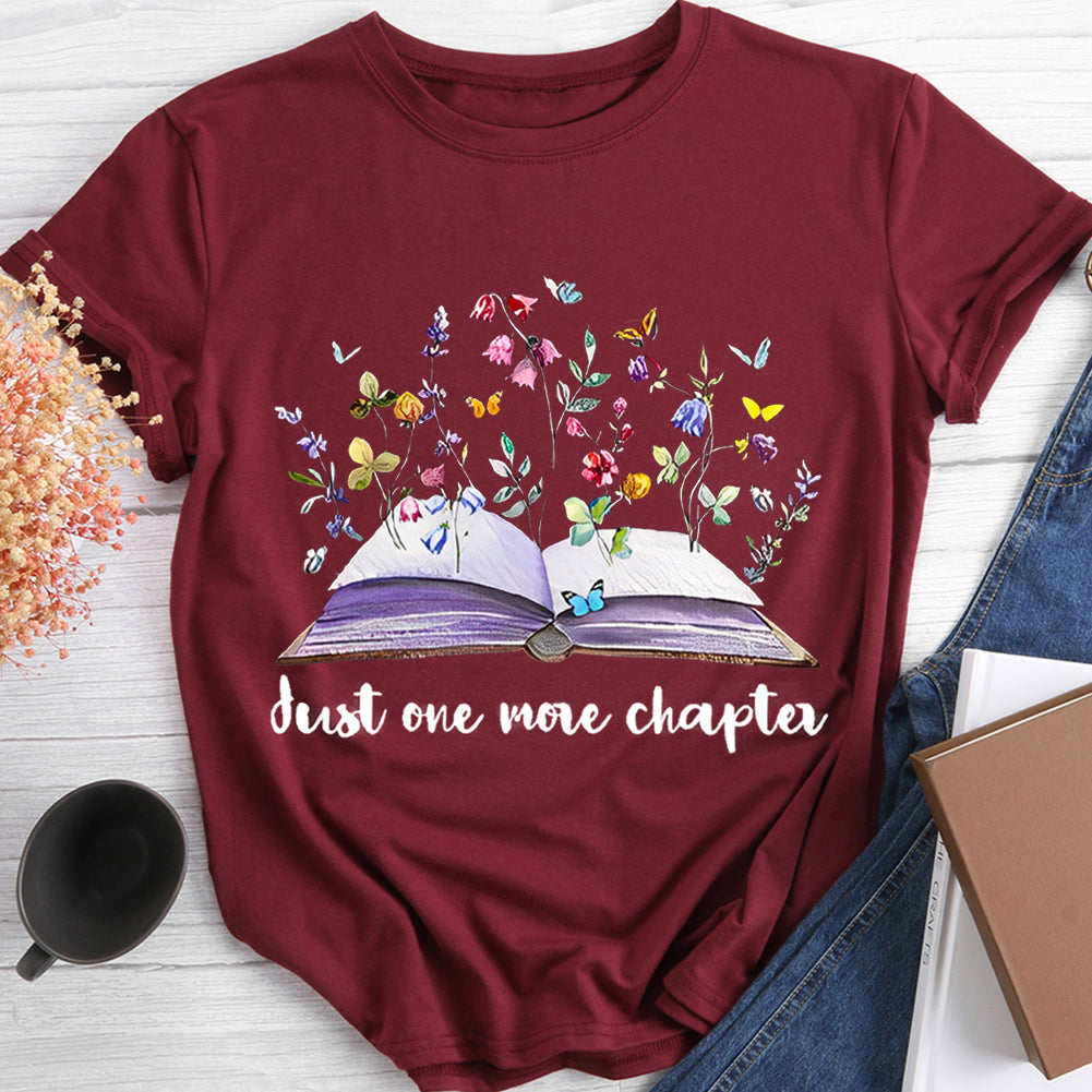 T-shirt Papillon Et Fleurs Livre Juste Un Chapitre De Plus