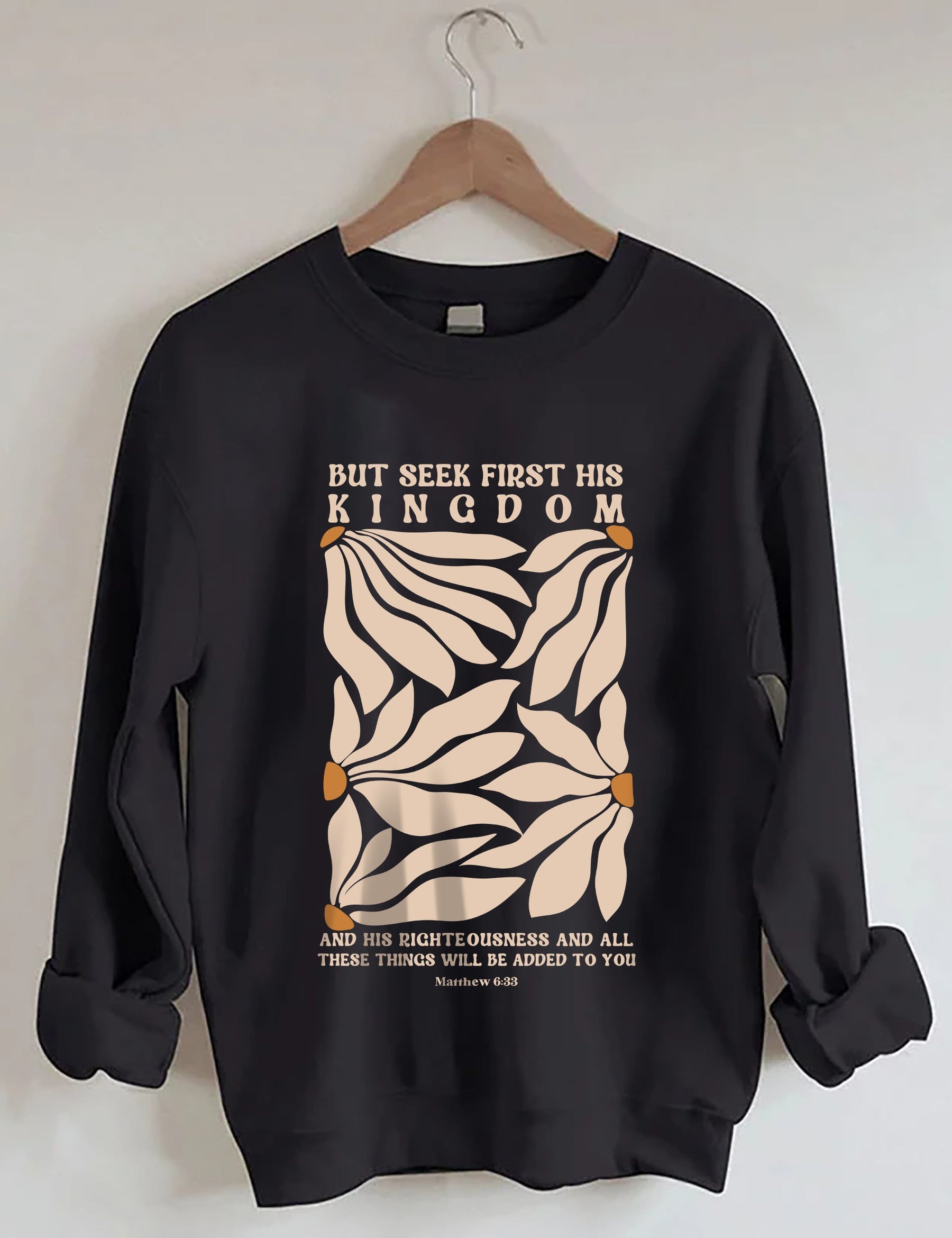 Aber suchen Sie zuerst sein Königreich-Blumen-Sweatshirt