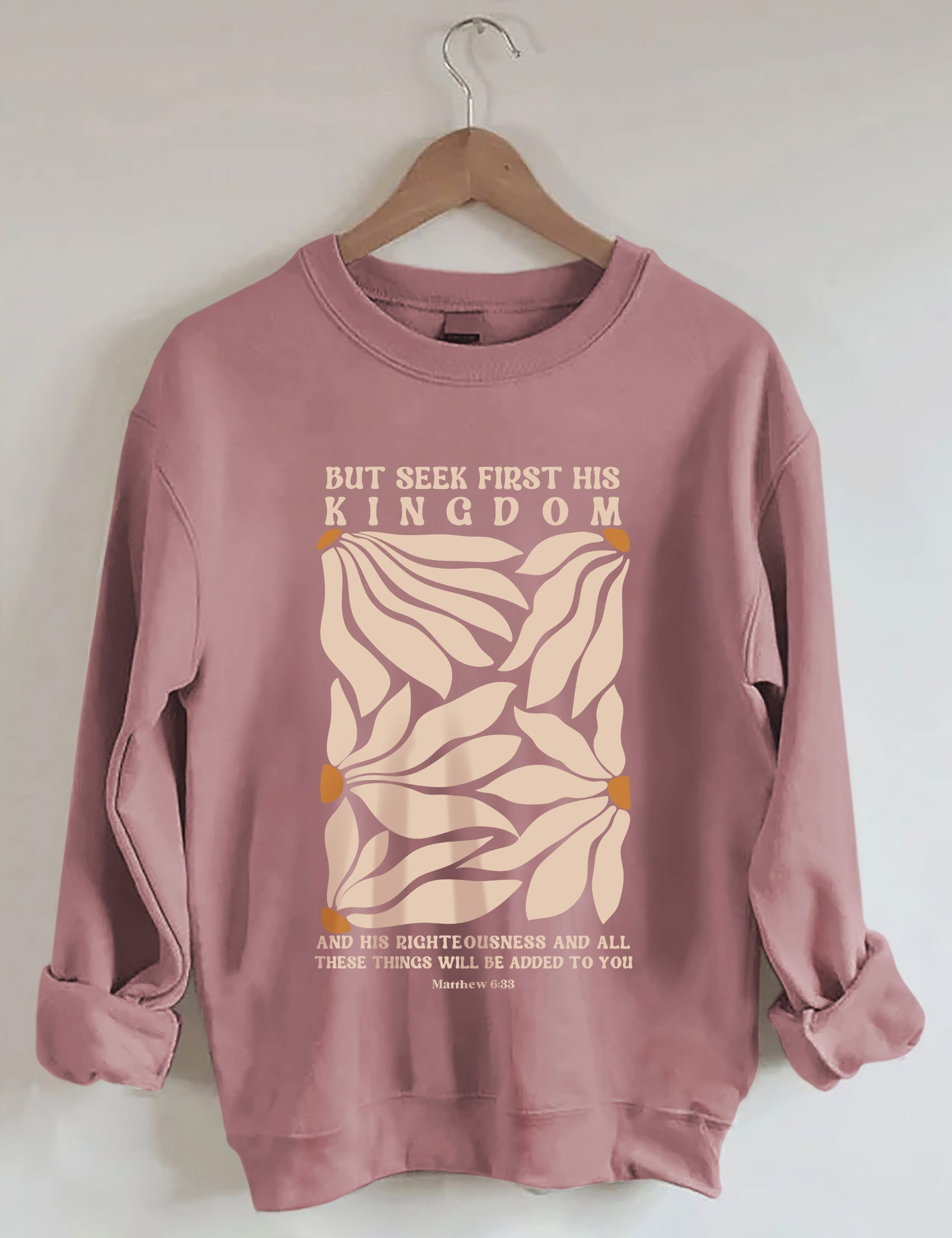 Aber suchen Sie zuerst sein Königreich-Blumen-Sweatshirt