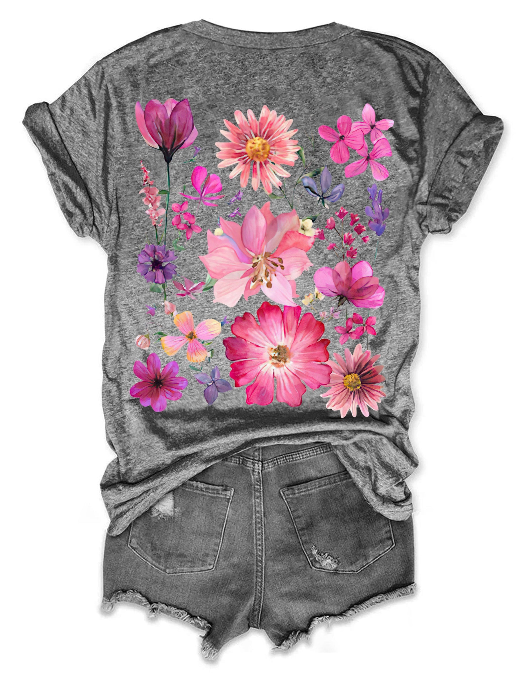 T-shirt Boho Fleurs Sauvages