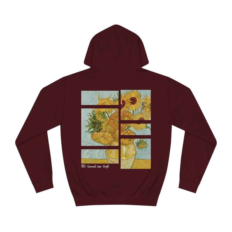 Sweat à capuche Tournesols Vincent Van Gogh Art Rétro vintage Sweat à capuche