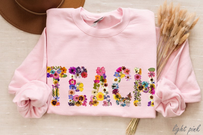 Fleurs pressées TEACH Sweatshirt Professeur Sweatshirt