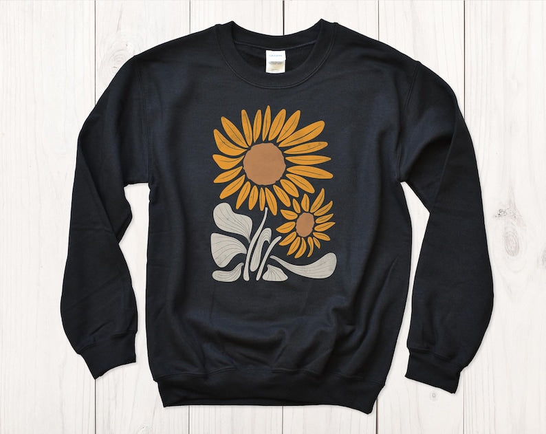 Sweat-shirt tournesol Boho Wildflower Sweatshirt