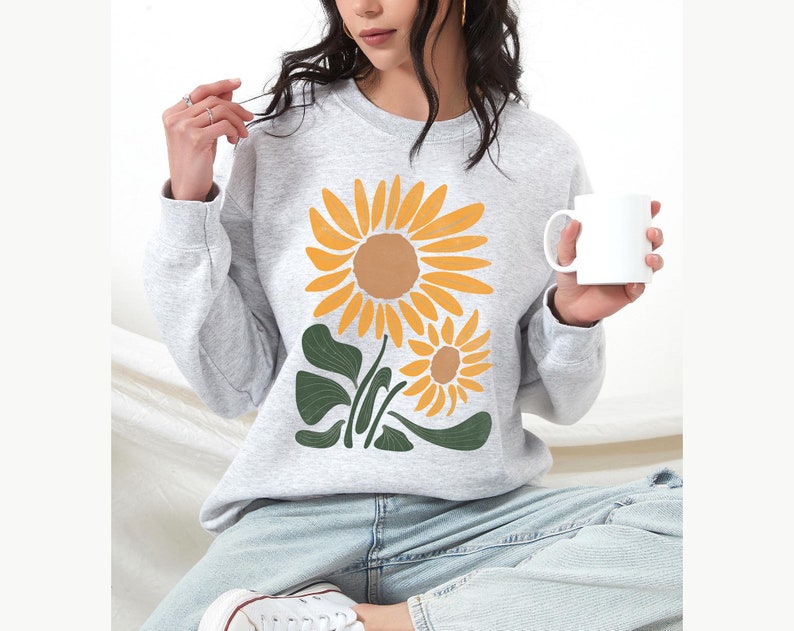 Sweat-shirt tournesol Boho Wildflower Sweatshirt