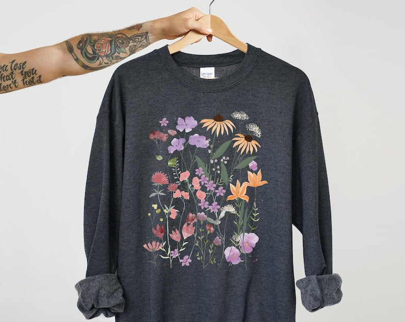 Sweat-shirt Fleurs sauvages Pull à fleurs sauvages unisexe