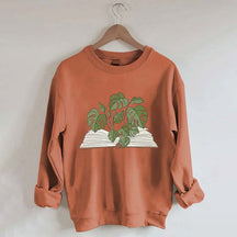 Monstera  Plant Book Comfort Colors Sweatshirt