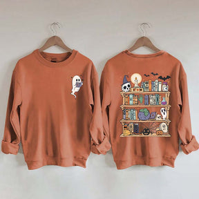 Ghost Book Reader Enthusiast Sweatshirt