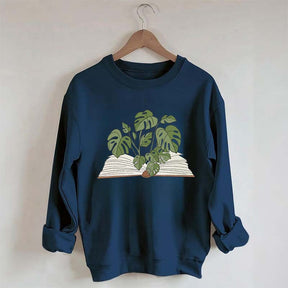 Monstera  Plant Book Comfort Colors Sweatshirt