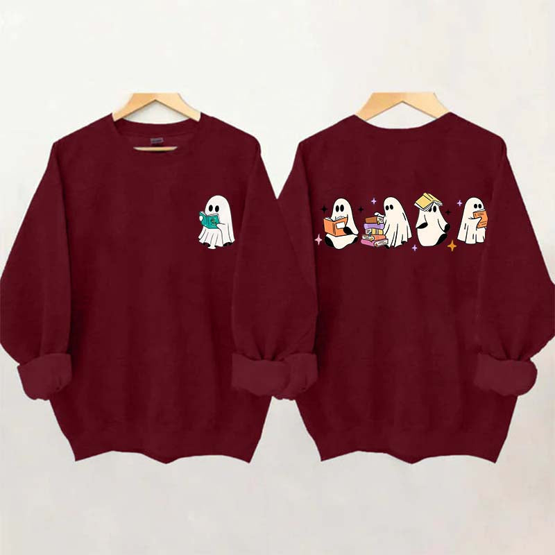 Little Ghosts Reading Books Sweatshirt