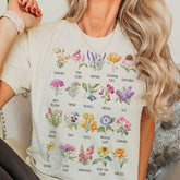 Aesthetic Flower Identification T-Shirt