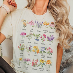 Aesthetic Flower Identification T-Shirt