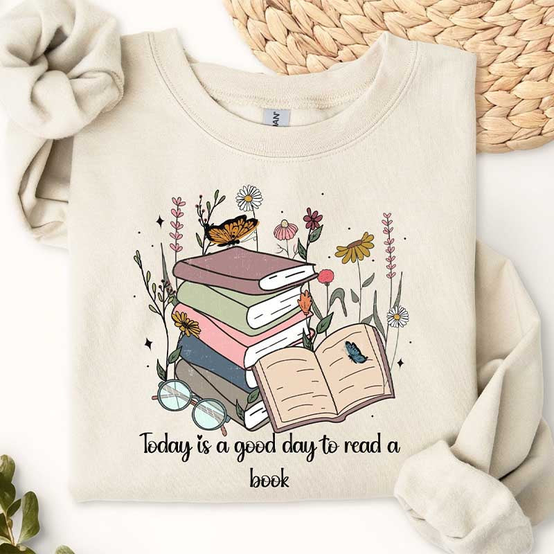 Retro Funny Book Reading Sweatshirt