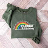 Retro Reading Rainbow Bookworm Sweatshirt