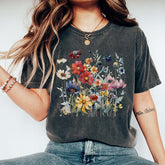 Ladies' Wild Flowers Watercolor T-Shirt